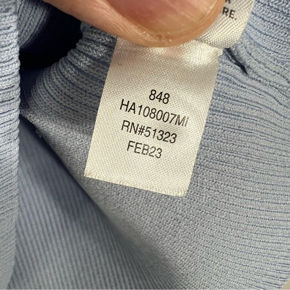 Halogen Light Blue Ribbed Tank Top - Picture 6 of 7